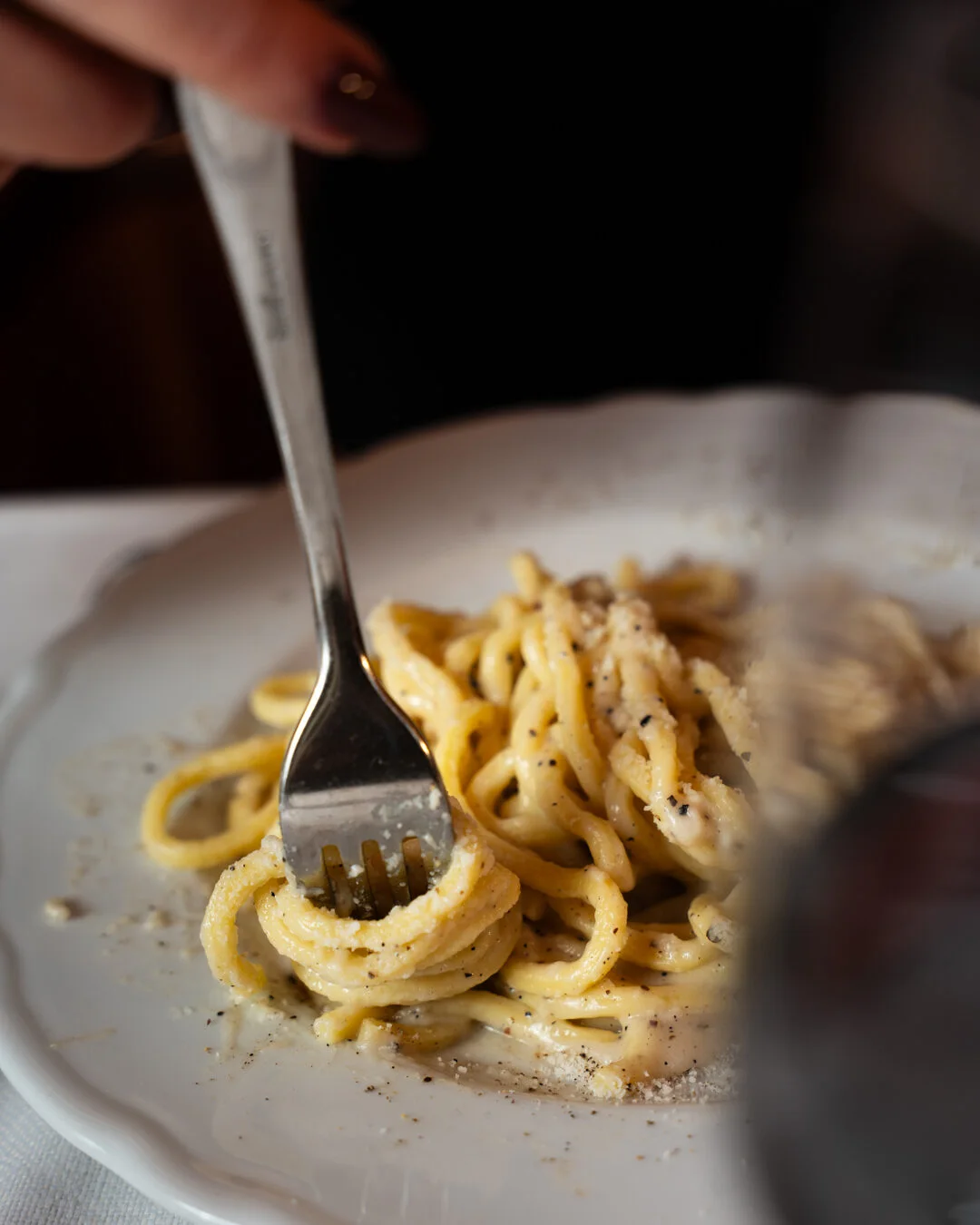 Tonnarelli cacio e pepe del Ristorante Sant’Andrea